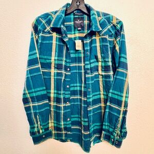 NWT American Eagle Plaid Flannel Top